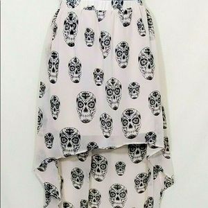 Sugar Skull High-Low Skirt